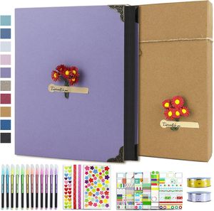 Álbum de Recortes 8x10 Pulgadas, Álbum de Fotos DIY, Tapa Dura, Papel Kraft, Libro de Recuerdos para Bodas, Aniversarios, Viajes, Familia - Product Image 4