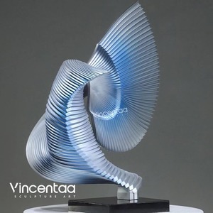 Vincentaa – <span class=keywords><strong>Sculpture</strong></span> de luxe en résine transparente, Art abstrait, décoration de Table en cristal - Product Image 3