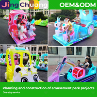 Nuevo Coche de Choque Luminoso a Batería para Niños, Doble, para Parques de Atracciones, Mercados Nocturnos y Puestos de Venta