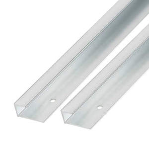 Kustom 2 inci ukuran perak warna permukaan cermin aluminium j channel profil - Product Image 1