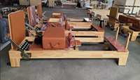Reformer Pilates Esthétique Personnalisé avec Plateforme Arrière en Bois de Qualité Studio, Équipement de Gymnastique pour la Maison