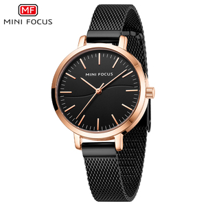 Montre de luxe pour femme en gros, à quartz, bracelet en maille d'acier inoxydable, étanche, Relogio Feminino - Product Image 4