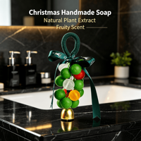 Décoration de Noël à suspendre à la porte, bouquet de boules de savon parfumées, faites à la main, pour aromathérapie, ensemble cadeau pour le bain et le corps, vente en gros, logo personnalisé OEM
