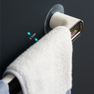 Ouyouke Wall Mounted Towel Rack 3.1cm Self Adhesive Single Bar For Bathroom Towel Holder - Product Image 1