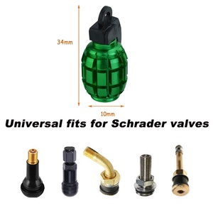 Tapas de Válvula de Neumático de Aluminio Estilo <span class=keywords><strong>Granada</strong></span>, Resistentes, a Prueba de Aire, para Autos, SUV, Camionetas, Motocicletas y Bicicletas - Product Image 4