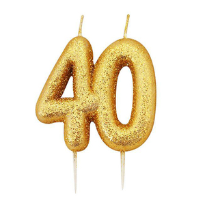 Cera de Parafina Dorada Plateada, Polvo Brillante de Lujo, Números Brillantes del 0 al 9, Decoración de Pasteles para Cumpleaños y Pascua, Velas No Tóxicas - Product Image 1