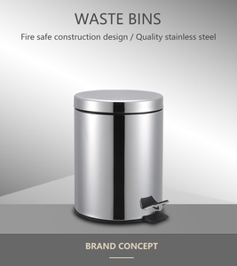 EASTON <span class=keywords><strong>Cestino</strong></span> Professionale per <span class=keywords><strong>Bagno</strong></span> di Hotel 5L in Acciaio Inox con Pedale e Secchio Interno in Plastica - Product Image 5