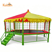Cama Elástica Hexagonal para Niños, Precio de Fábrica, Económica, para Exteriores, con Cubierta Superior de Color Personalizable