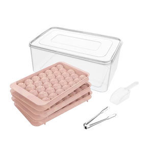 <span class=keywords><strong>Mini</strong></span> bacs à glaçons en plastique avec couvercle Molde De Cubitos De Hielo Container Cube Model Tray for Whiskey Silicone Ice Ball Molde - Product Image 6