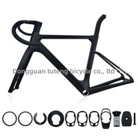 Rangka Sepeda Road Bike MAGICBROS MG-FR30 Serat Karbon Hitam Berkualitas Tinggi Tanpa Tanda, Laris Manis, Ukuran 700C, Rem Cakram, Lapisan Powder Coating