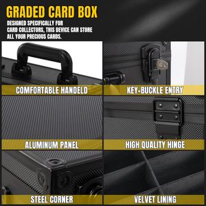 Boîte de rangement personnalisée en alliage d'aluminium pour cartes 3x4 35pt, capacité de 600+ cartes, étui de rangement pour cartes de sport verrouillable - Product Image 3