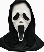 Masque à capuche Scream pour costume, ensemble d'accessoires pour fête d'Halloween, masque visage de fantôme
