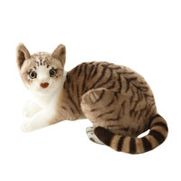 Peluche chat jaune et blanc personnalisée en gros, jouet réaliste Kawaii de grande taille, poupée en peluche douce, cadeau pour filles, enfants