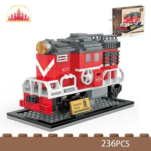 Hot Selling 236 Pcs Building Blocks Set Plastic Freight Train Toy For Kids SL13A703