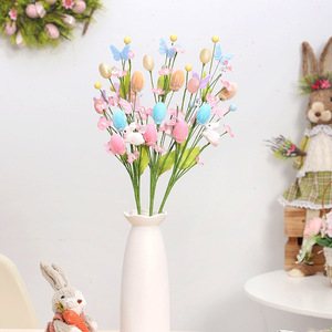 <b>Easter</b> Decorations Ins Bunny <b>Easter</b> Egg Simulation Branches DIY Party Bouquet Flower Arrangement Accessories - Product Image 2
