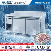 Refrigerador de Mesa con Certificación CE y CB, Refrigerador Comercial de Doble Puerta, Sin Escarcha, Refrigeración Rápida, Acero Inoxidable, en Venta