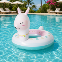 Bouée de piscine gonflable en PVC en forme d'animal de dessin animé, idéale pour les vacances et la natation, fournie directement par l'usine
