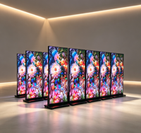 Afficheur LED portable léger et réglable en hauteur, signalétique numérique d'intérieur avec contrôle du contenu via WIFI et USB