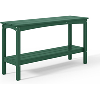 Table de jardin pliable moderne de la marque HY, en HDPE, imperméable, résistante aux UV, durable, empilable, légère, facile à transporter, 100% pour l'extérieur
