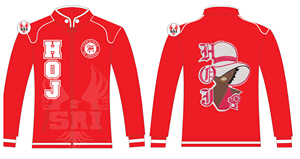 Chaqueta de Carreras de Algodón para Mujer, Estilo Masónico, Heroines de Jericó |   Chaqueta de Carreras de Sarga de Algodón Bordada Masónica HOJ Hecha a Medida - Product Image 4