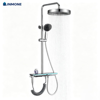 Système de douche multifonction en acier inoxydable chromé, colonne de douche de haute qualité, garantie 10 ans pour salle de bain moderne