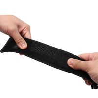 Nouvelle Tendance Sangle Élastique Noire Robuste à Boucle Auto-agrippante, Haute Extensibilité, Antidérapante, Étanche, en Nylon avec Boucle, pour Fitness, Yoga, Jambes et Bras