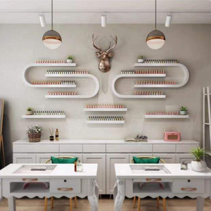Modern Wood Portable Nail Polish Display Shelf Wall <b>Hanging</b> Salon Storage Rack for Supermarket & Mall Use - Product Image 3