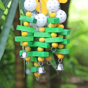 Jouets pour oiseaux et perroquets extra-larges, blocs en bois naturel multicolores, jouets à déchirer pour oiseaux et perroquets - Product Image 4