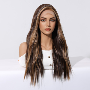 Nouvelle perruque Lace Front Ombrée avec raie ajustable, légère, respirante, bonnet intégral, facile à porter au quotidien - Product Image 4