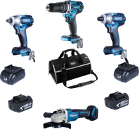 EKIIV Outils électriques professionnels Offre Spéciale perceuse à percussion à batterie lithium-ion sans fil 15 en 1 ensemble d'outils combinés