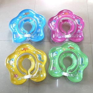 Baby Swimming <b>Ring</b> Neck Float Inflatable PVC <b>Cartoon</b> Design For Child Summer Water Play - Product Image 1