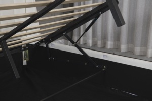 <span class=keywords><strong>Letto</strong></span> Moderno Willsoon con Contenitore Imbottito, <span class=keywords><strong>Testiera</strong></span> con Luce LED e Piattaforma Idraulica Sollevabile per Camera da <span class=keywords><strong>Letto</strong></span> - Product Image 4