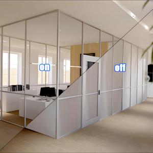 Pdlc Glas Oem Odm Aangepaste Interieur Kantoor Partitie Verstelbare Schakelbare Privacy Smart Elektronisch Glas
