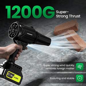 Souffleur de feuilles sans fil léger MD-R922 21V à batterie lithium, moteur sans balais, 2 batteries 4.0Ah, chargeur, 980 000 tr/min, garantie 1 an - Product Image 2