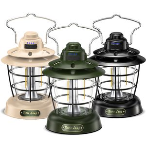 Type-c Retro Portable <b>Camping</b> Outdoor Tent Night Retro <b>Led</b> Light USB Rechargeable <b>Camping</b> Lamps - Product Image 1