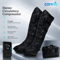Système de thérapie par compression d'air séquentielle de qualité médicale, bottes de massage pour les jambes et les pieds, unité principale détachable, drainage lymphatique, 7 niveaux de pression