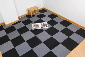 Dalles de <span class=keywords><strong>moquette</strong></span> commerciales robustes, tapis de sol auto-adhésifs mur-à-mur, tapis carrés pour hôtel, bureau, stand d'exposition, vente en gros - Product Image 4