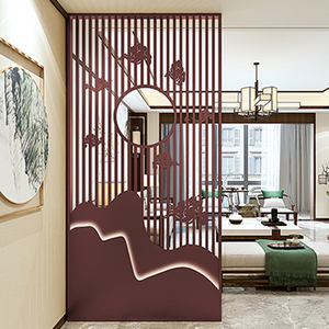 Fabricant personnalise les nouveaux écrans de séparation en acier inoxydable de style chinois, cloisons d'entrée d'hôtel, écrans métalliques - Product Image 6