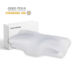Oreiller orthopédique cervical ergonomique en mousse à mémoire de forme Wave Tissu certifié Oeko-Tex Support de tête de lit de sommeil sain pour personnalisé - Product Image 2