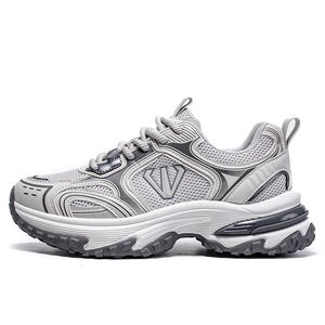 Nouvelles Baskets Chunky Tendance 2026 Homme Femme Respirantes en Maille Style Dad Shoes Argent Métallisé Plateforme Mode Chaussures de Marche - Product Image 1