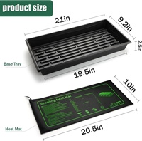 Kit de jardinage intérieur Izafira, lot de 10, 1020 plateaux à semis, en plastique PS, écologique, 2 tapis chauffants, couvercles de pépinière, modèle 0088D