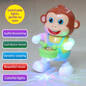 Jouet de singe réaliste électrique rotatif chantant et dansant, jouet de singe électrique pour enfants avec lumière et musique, jouets Montessori pour bébés - Product Image 3