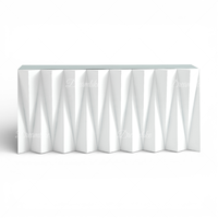 Table de bar et comptoir rectangulaires modernes de luxe en acier inoxydable doré, mobilier haut de gamme pour fêtes ou hôtels