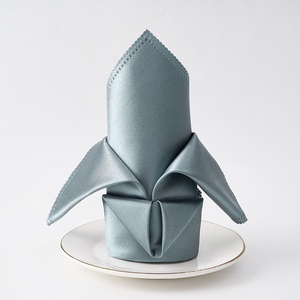 Groene satijnen tafellappen, zachte zakdoekjes, romantische bruiloftbanket vierkante tafellakens, dinerparty decoratie - Product Image 5