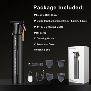 เครื่องตัดแต่งหนวดเคราแบบกันน้ำ T Blade รุ่นมืออาชีพ ชาร์จไฟได้ ใช้แบตเตอรี่ไร้สาย สำหรับตัดผมผู้ชาย - Product Image 6