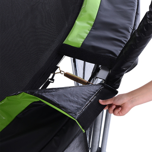 <span class=keywords><strong>Trampoline</strong></span> Zoshine Pumpkin avec <span class=keywords><strong>filet</strong></span> de protection interne, bungee de saut, sac à chaussures sous le <span class=keywords><strong>filet</strong></span>, panier de basket extérieur pour enfants et adultes, vert - Product Image 4