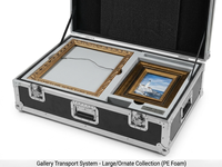 Valise de transport robuste en aluminium pour œuvres d'art, design luxueux, protection antichoc en nylon, compartiments modulaires