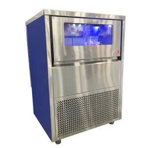 ZBJ-80 Water Spray Type Commercial Cube Ice Machine With Electronic Panel and glass door