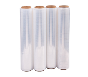 Película de PE suave autoadhesiva transparente Lldpe de 300m de longitud, envoltura de paleta de embalaje de moldeo por soplado de plástico limpio - Product Image 2