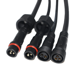 M12 LED Ánh Sáng IP65 không thấm nước 2 3 pin <span class=keywords><strong>PVC</strong></span> ngoài trời cáp kết nối - Product Image 2